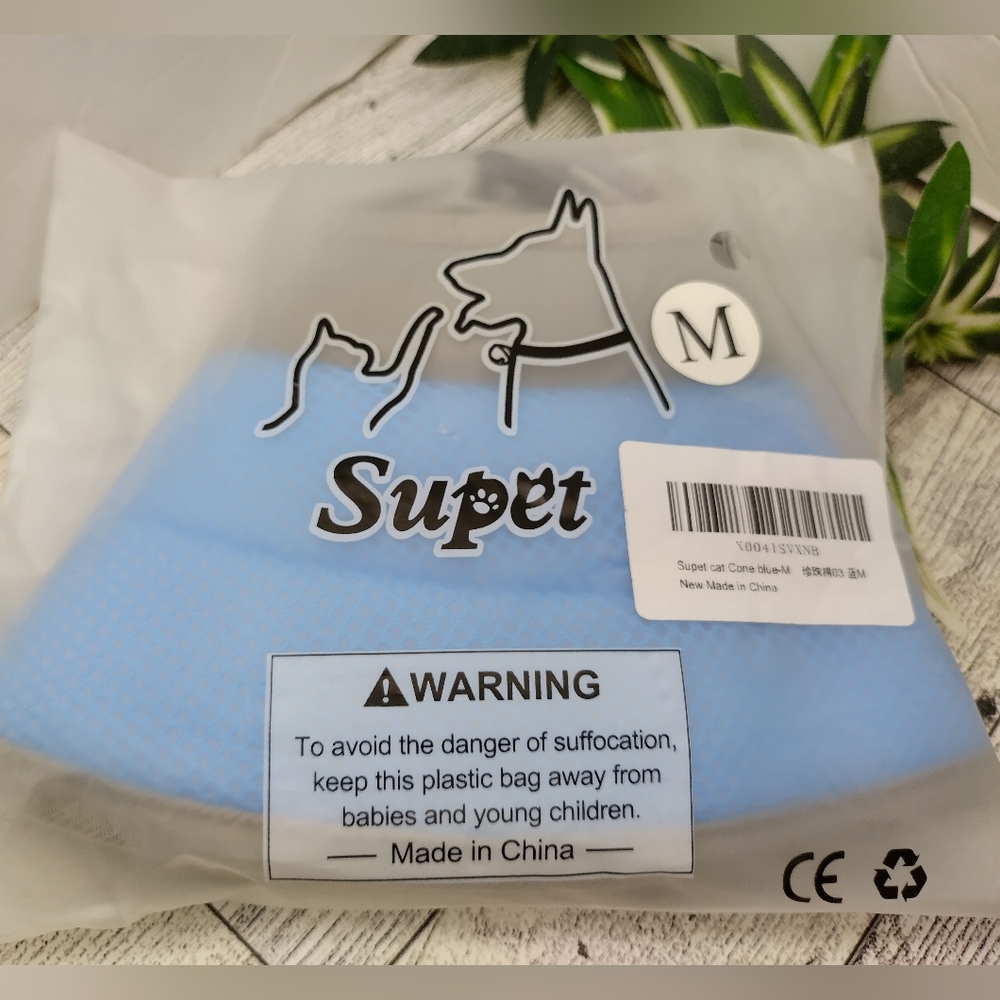 Supet Cat Collar, Adjustable Cone Collar, Recovery Collar, Soft Collar Cone Med.